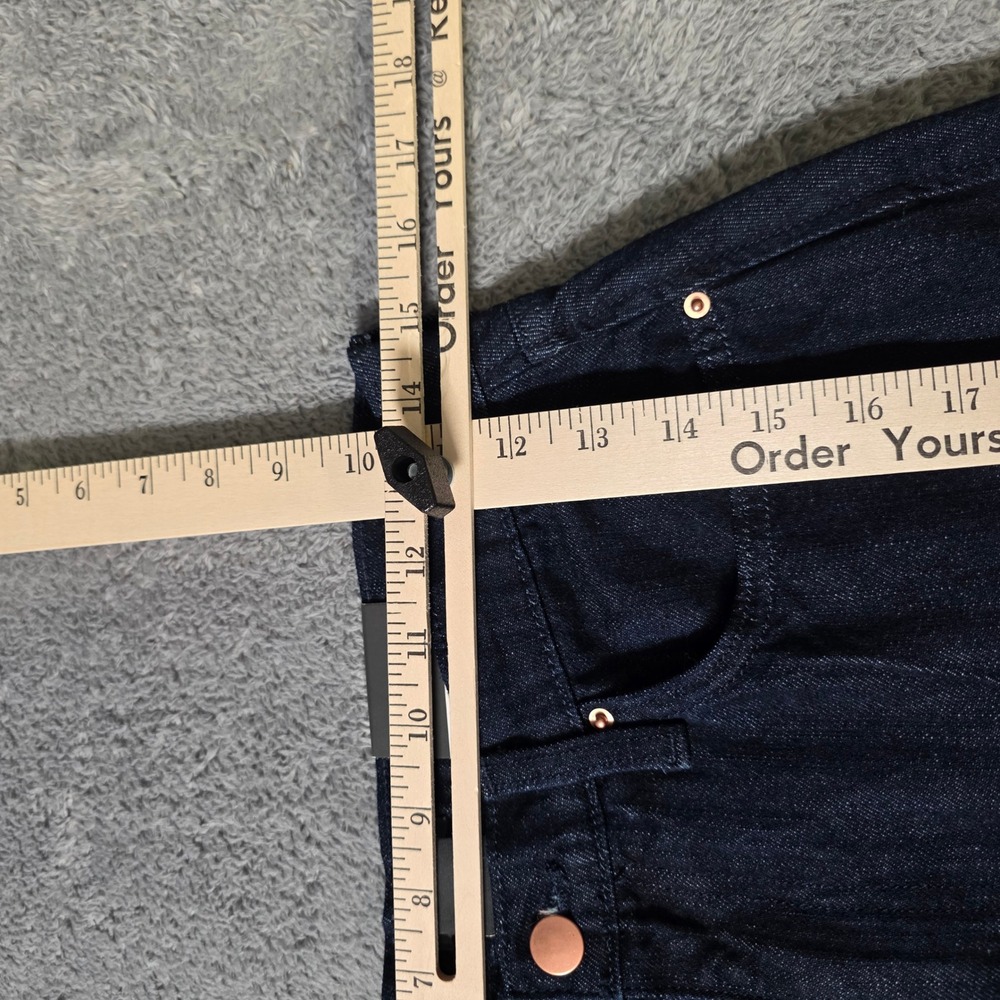 Worthington Womens 8 Wide Leg Jeans Dark Resinated Rinse Mid Rise Denim - Picture 7 of 9